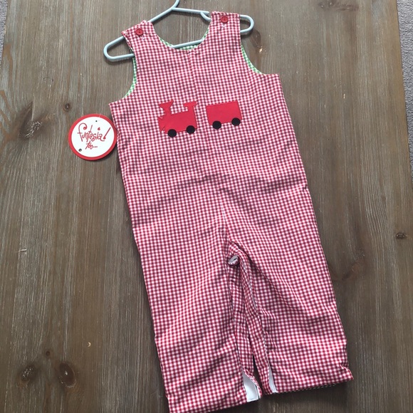 Reverseable Christmas overalls - Picture 1 of 3